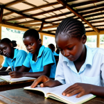Rural School Improvement**

"A fully clothed, diverse group of children attending class in a newly renovated schoolhouse in a rural Sierra Leone village. The schoolhouse has a sturdy roof, windows, and desks inside. Textbooks and school supplies are visible. The scene conveys hope and progress. Safe for work, appropriate content, professional, modest, family-friendly, perfect anatomy, correct proportions, natural pose, well-formed hands, proper finger count, natural body proportions, high quality, vibrant colors, professional photography."

**