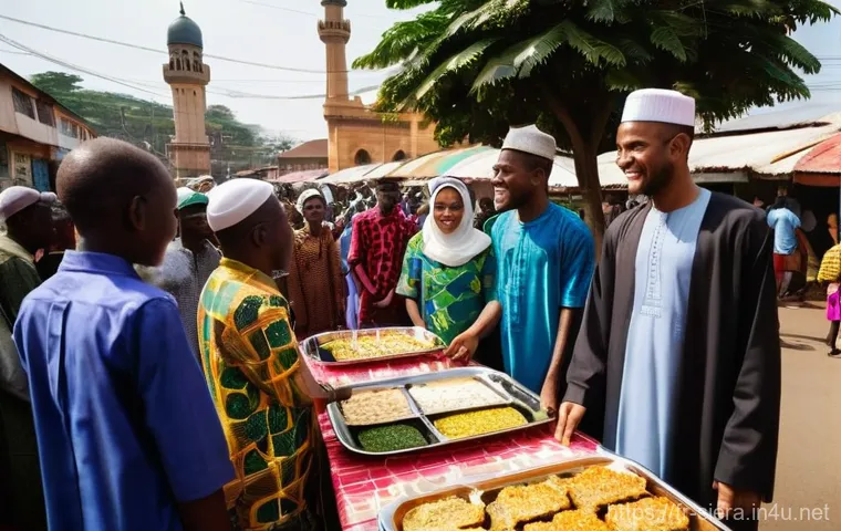 시에라리온 종교 분포 - **Prompt:** A vibrant street scene in Freetown, Sierra Leone, bustling with people during a joint ce...
