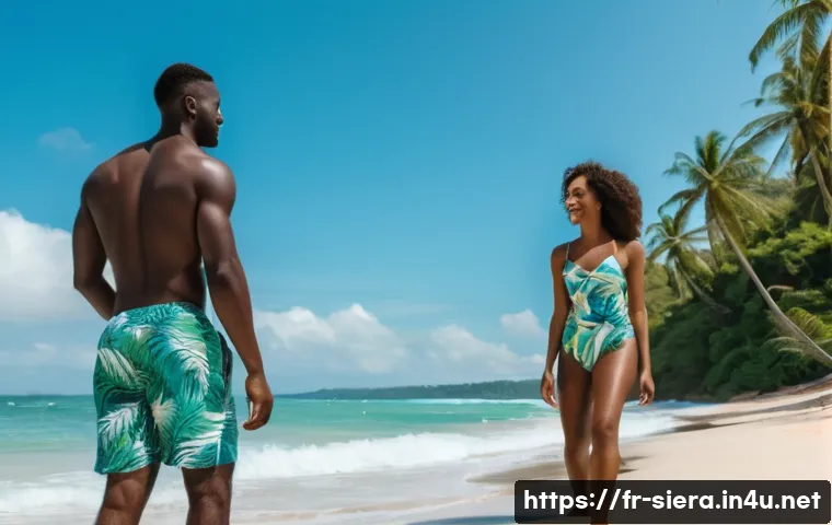 시에라리온 비자 발급 절차 - **Prompt for Tourist Visa:**
    "A wide shot of a pristine, white sand beach in Sierra Leone, with ...