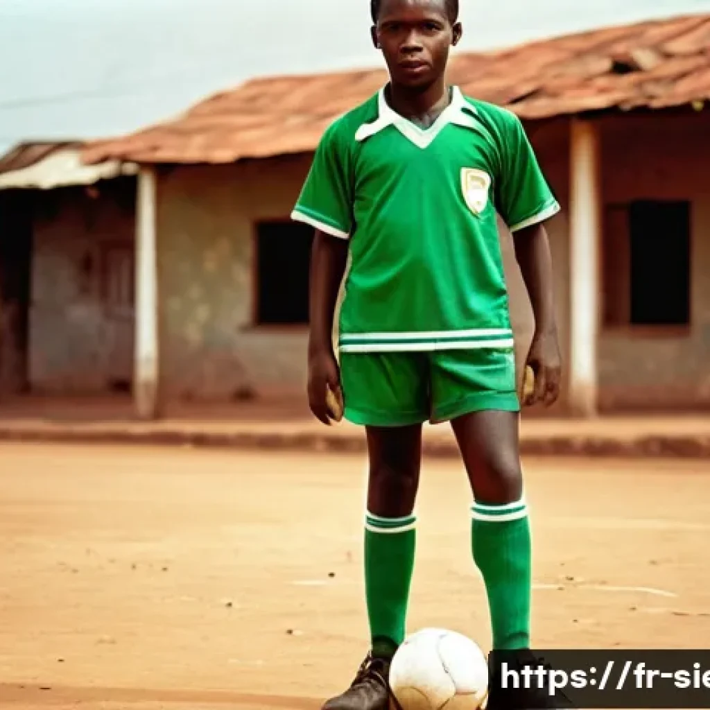 시에라리온 유명 축구 선수 - **A Founding Legend on a Humble Pitch**
    An ultra-realistic, slightly sepia-toned photograph of a...