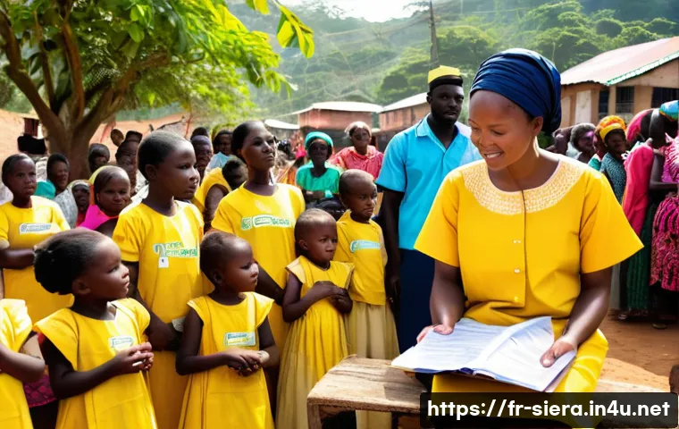 시에라리온 전염병과 보건 문제 - **Image Prompt 1: The Heartbeat of Community Health in Rural Sierra Leone**
    A vibrant, sunlit sc...
